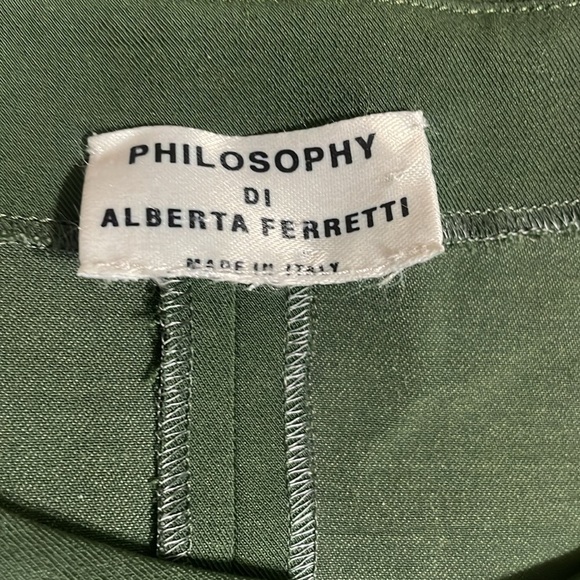 PHILOSOPHY DI ALBERTA FERRETTI Green Dress Italy size Medium 6 8 Date Party Work - Picture 9 of 12